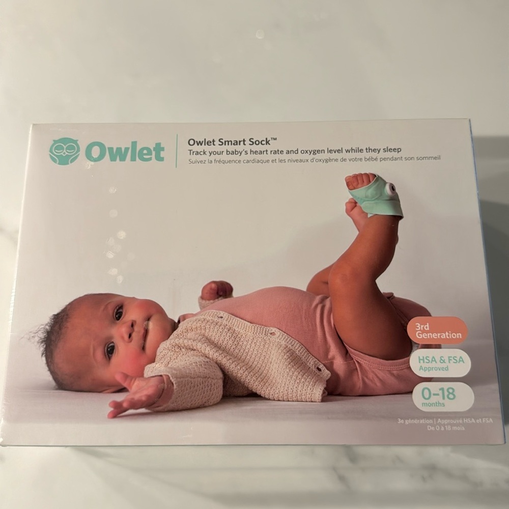 NIB Brand new Owlet Smart Sock, 3rd Generation